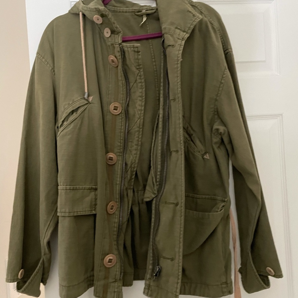 Free People oversized army parka utility jacket